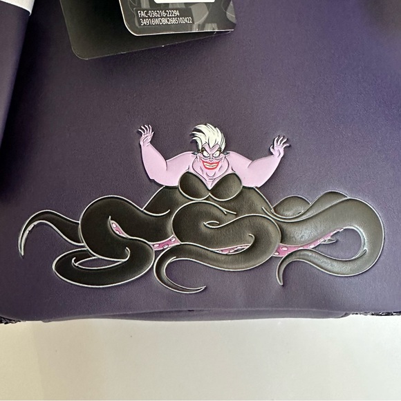Loungefly Disney Ursula Sequin Mini Backpack NWT | Little Mermaid Villains - Picture 7 of 11